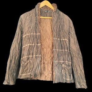 Vintage Crinkle Brown Warm Jacket